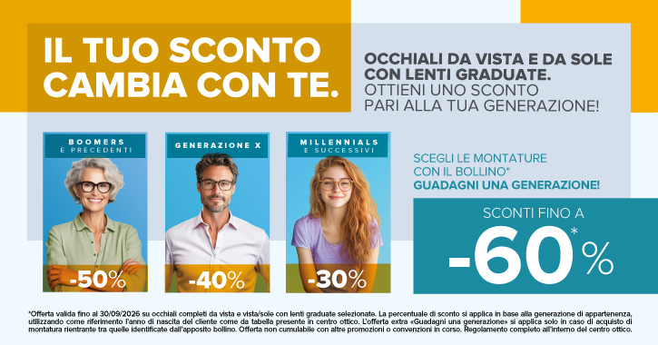 Occhiali da vista sconti Generazione